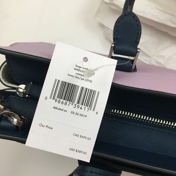 ♠️ Kate Spade Cameron Purple Satchel Tote Bag NEW - Picture 6 of 8